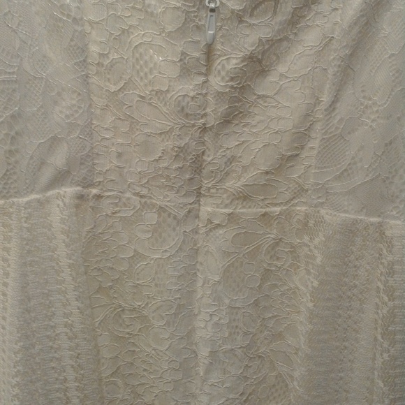 BCBGeneration White Satin & Lace Dress - Picture 5 of 7